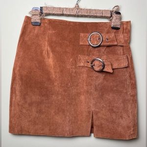 3 for $15 🦋 BLANKNYC Genuine Leather suede Mini Skirt - cognac Brown -